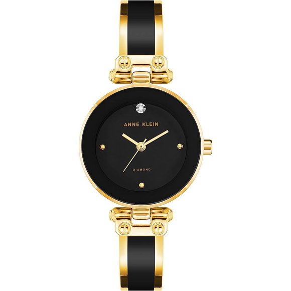 Women's Genuine Diamond Dial Bangle Watch - Picture 1 of 12